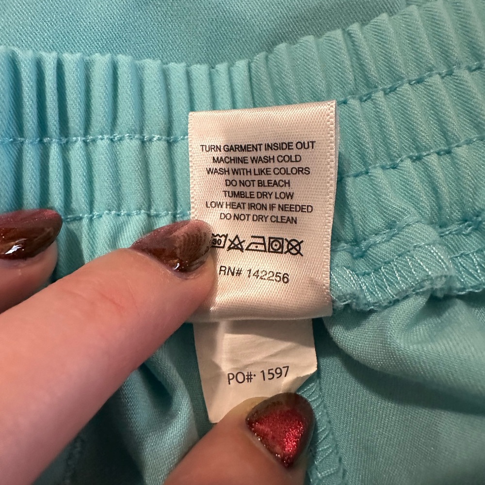 Figs yola skinny scrub pants neon blue rare limited edition size XS/P - Picture 4 of 9